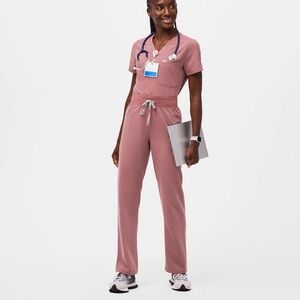 Figs scrubs dusty rose